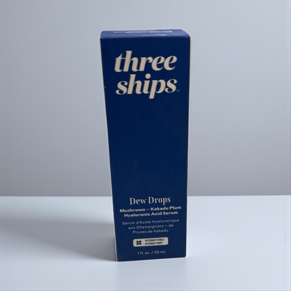 Three Ships Beauty Dew Drops Mushroom Hyaluronic Acid Vitamin C Serum 1 oz - Picture 1 of 3